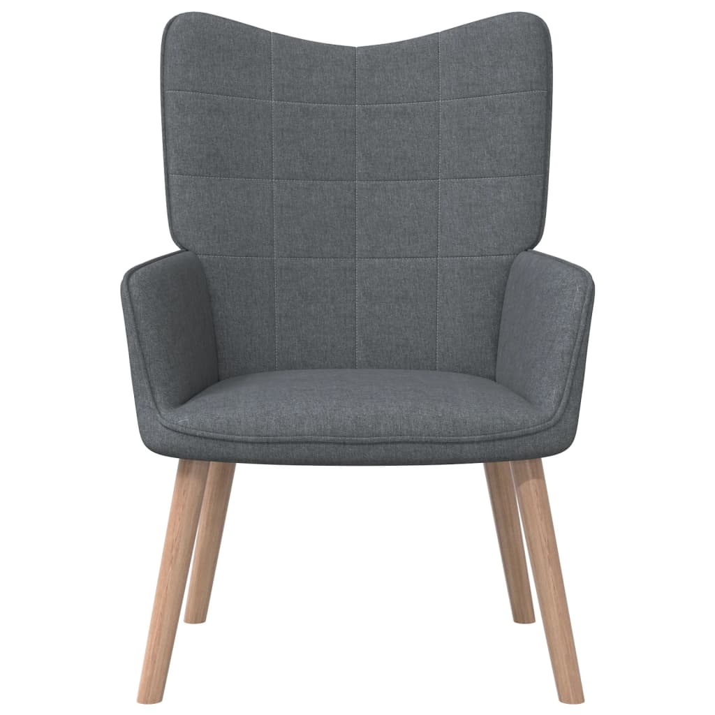 Relaxstoel met voetenbank stof donkergrijs is nu te koop bij PeponiXL, paradijselijk wonen!