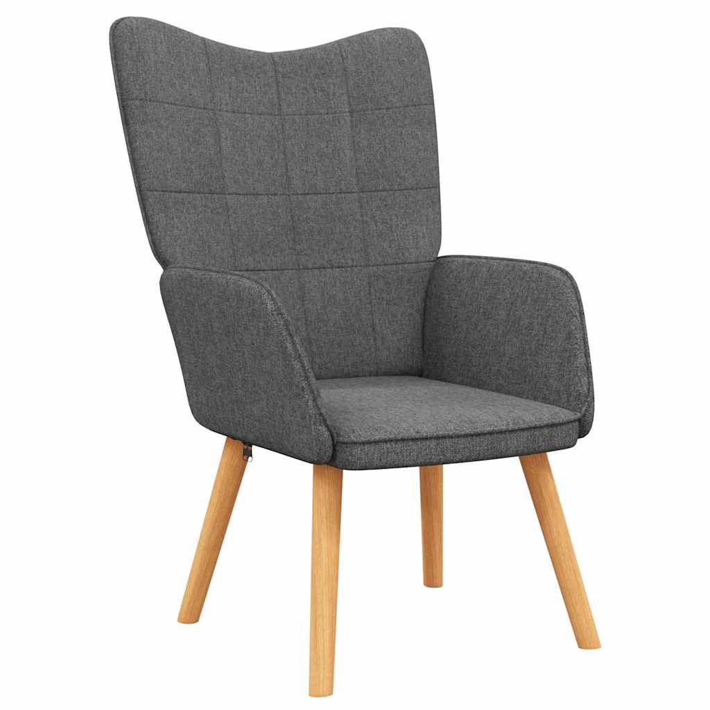 Relaxstoel met voetenbank stof donkergrijs is nu te koop bij PeponiXL, paradijselijk wonen!