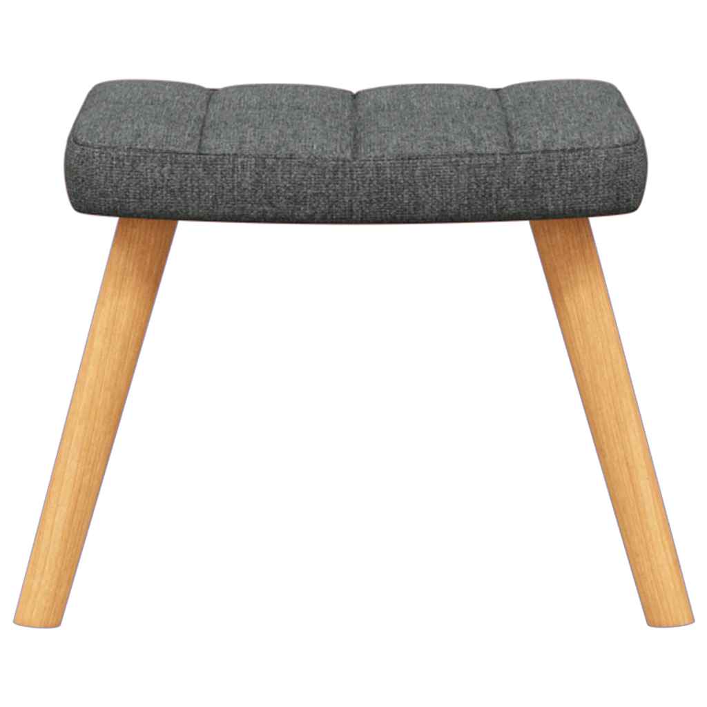 Relaxstoel met voetenbank stof donkergrijs is nu te koop bij PeponiXL, paradijselijk wonen!