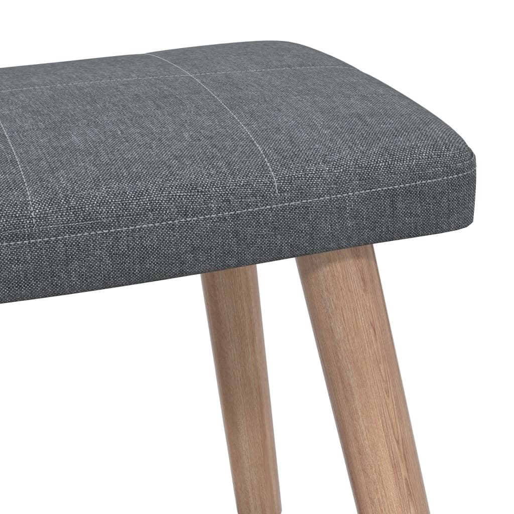 Relaxstoel met voetenbank stof donkergrijs is nu te koop bij PeponiXL, paradijselijk wonen!