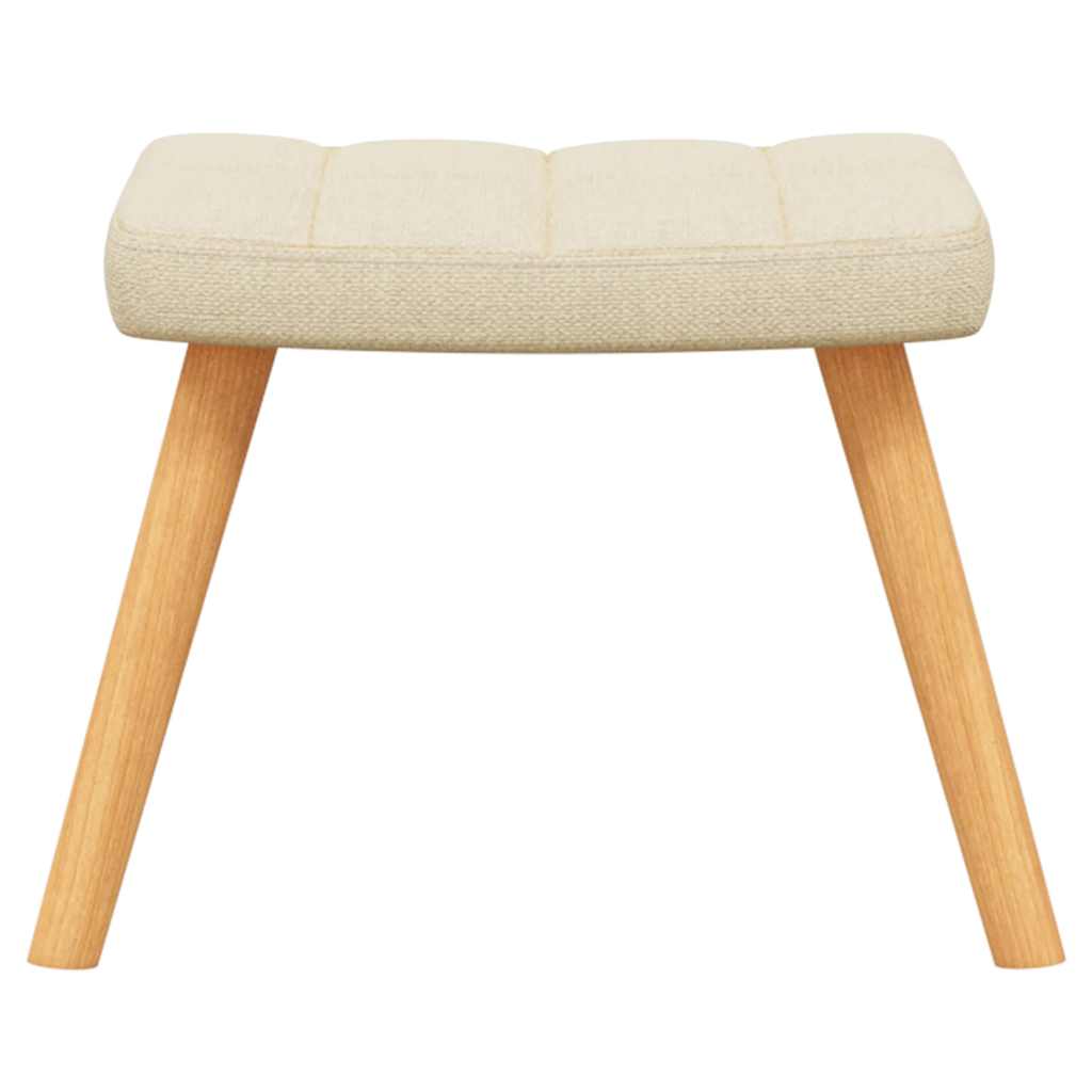 Relaxstoel met voetenbank stof crèmekleurig is nu te koop bij PeponiXL, paradijselijk wonen!
