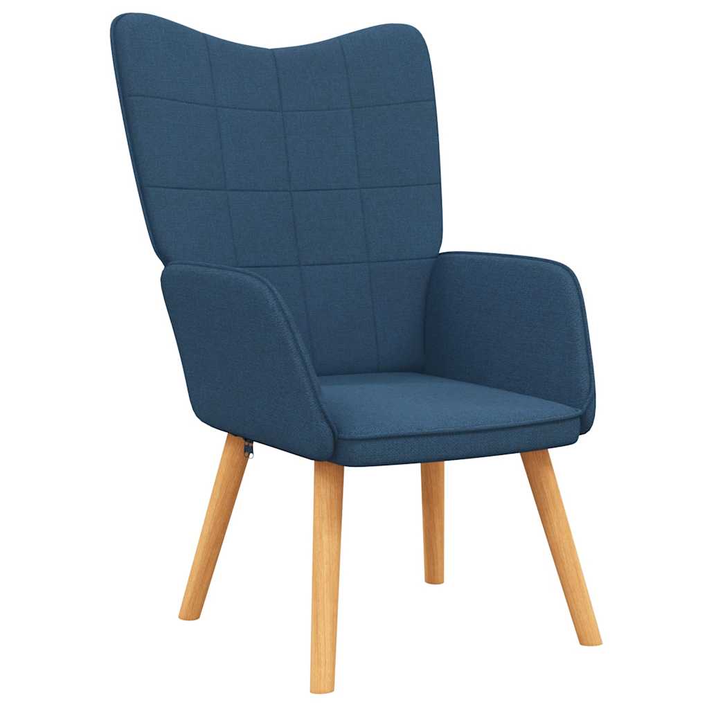 Relaxstoel met voetenbank stof blauw is nu te koop bij PeponiXL, paradijselijk wonen!