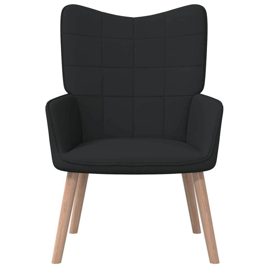 Relaxstoel met voetenbank stof zwart is nu te koop bij PeponiXL, paradijselijk wonen!
