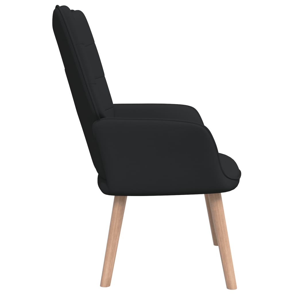 Relaxstoel met voetenbank stof zwart is nu te koop bij PeponiXL, paradijselijk wonen!