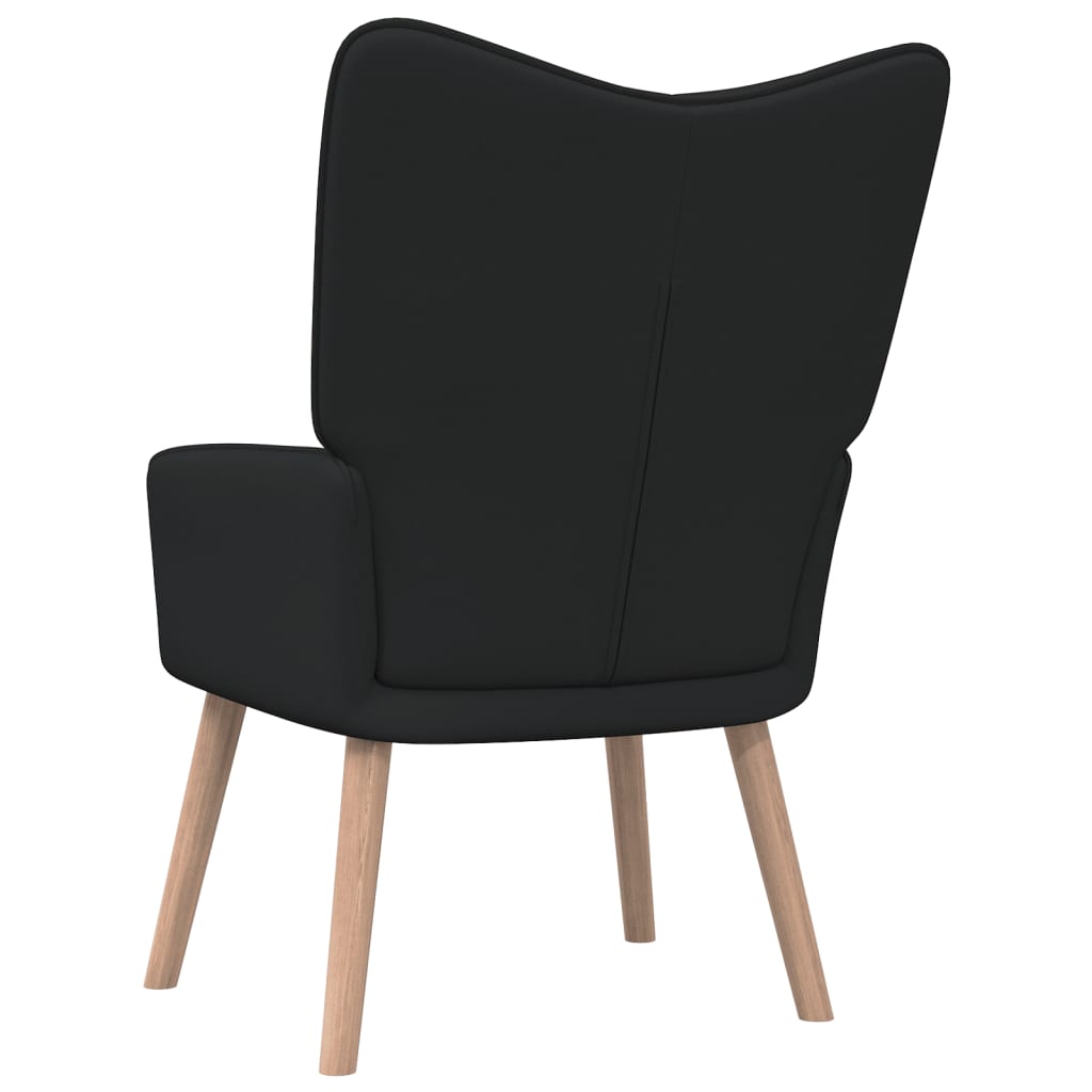 Relaxstoel met voetenbank stof zwart is nu te koop bij PeponiXL, paradijselijk wonen!