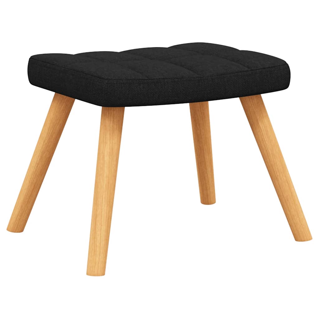 Relaxstoel met voetenbank stof zwart is nu te koop bij PeponiXL, paradijselijk wonen!