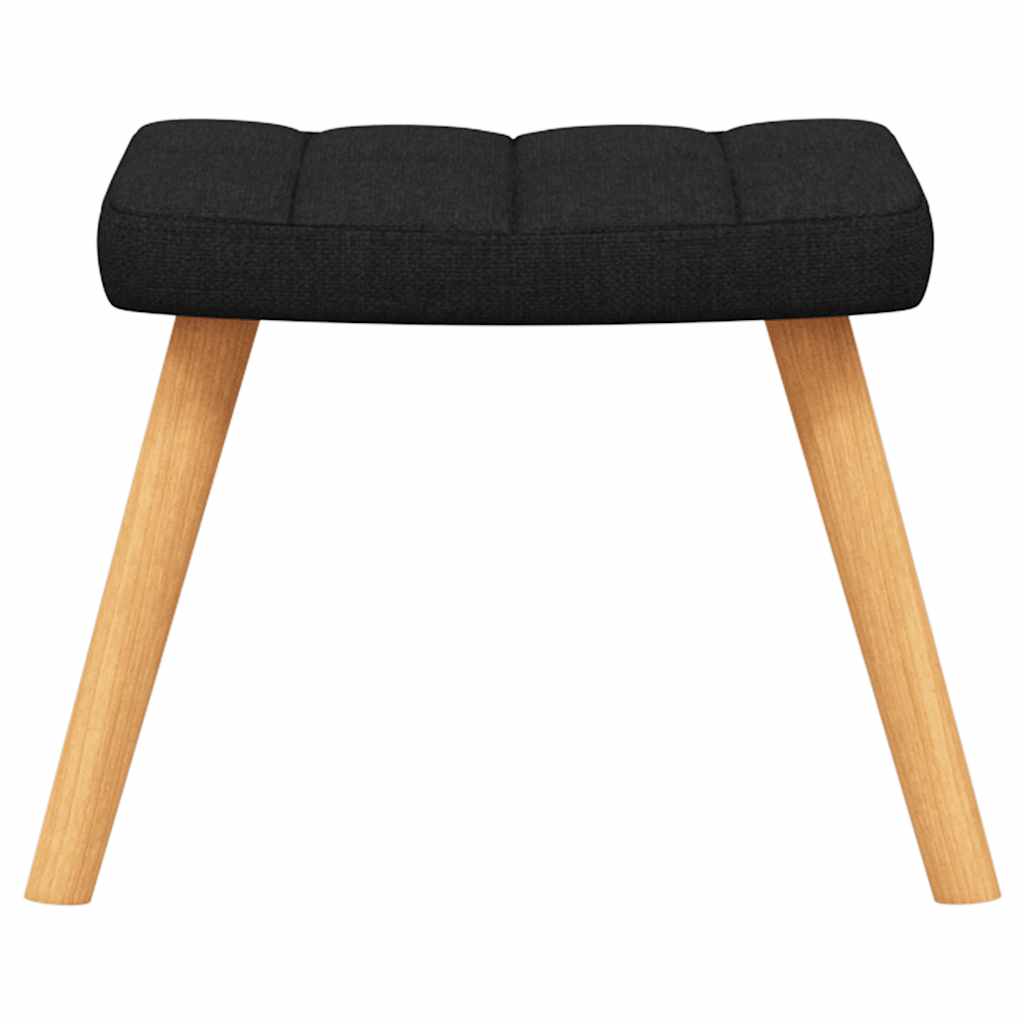 Relaxstoel met voetenbank stof zwart is nu te koop bij PeponiXL, paradijselijk wonen!