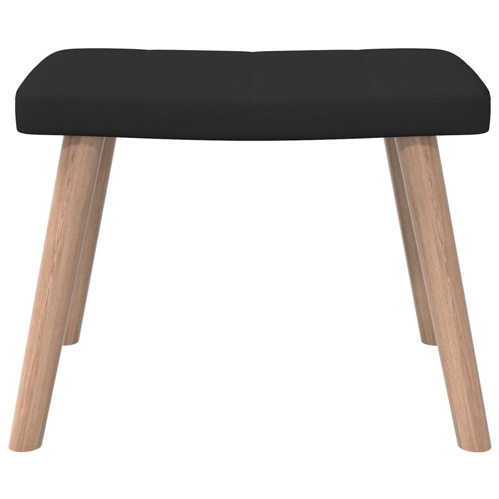 Relaxstoel met voetenbank stof zwart is nu te koop bij PeponiXL, paradijselijk wonen!