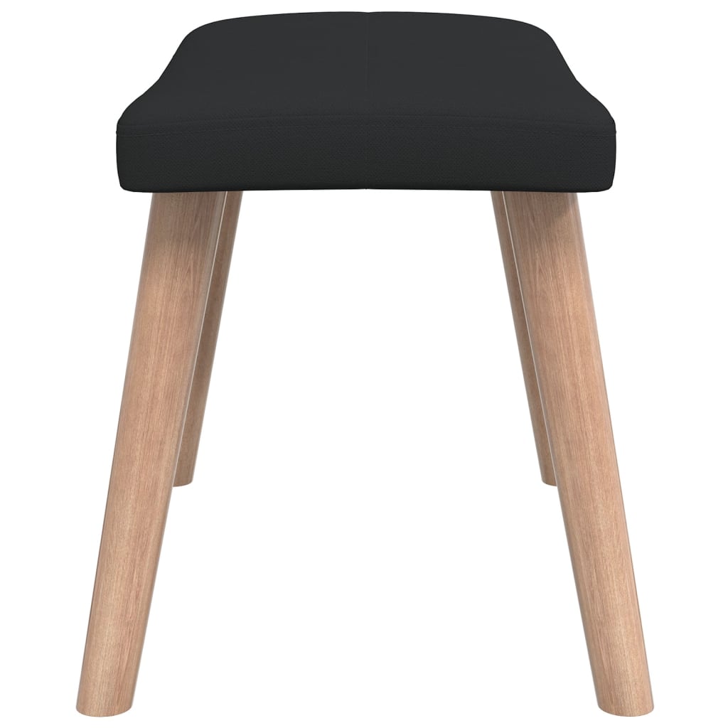 Relaxstoel met voetenbank stof zwart is nu te koop bij PeponiXL, paradijselijk wonen!