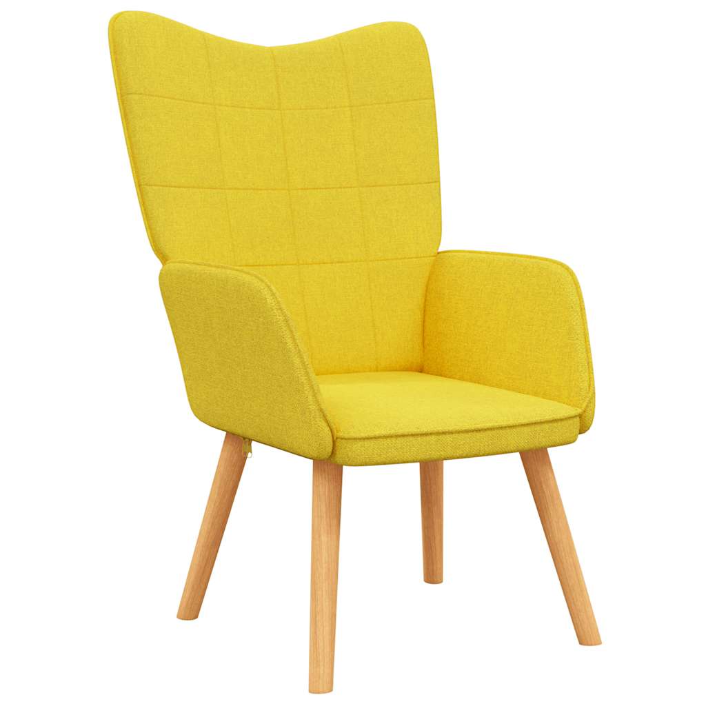 Relaxstoel met voetenbank stof mosterdgeel is nu te koop bij PeponiXL, paradijselijk wonen!