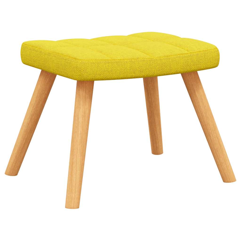 Relaxstoel met voetenbank stof mosterdgeel is nu te koop bij PeponiXL, paradijselijk wonen!