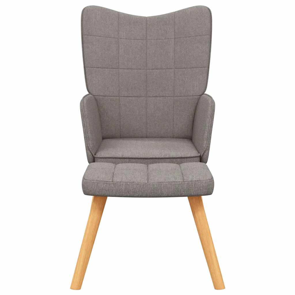 Relaxstoel met voetenbank stof taupe is nu te koop bij PeponiXL, paradijselijk wonen!