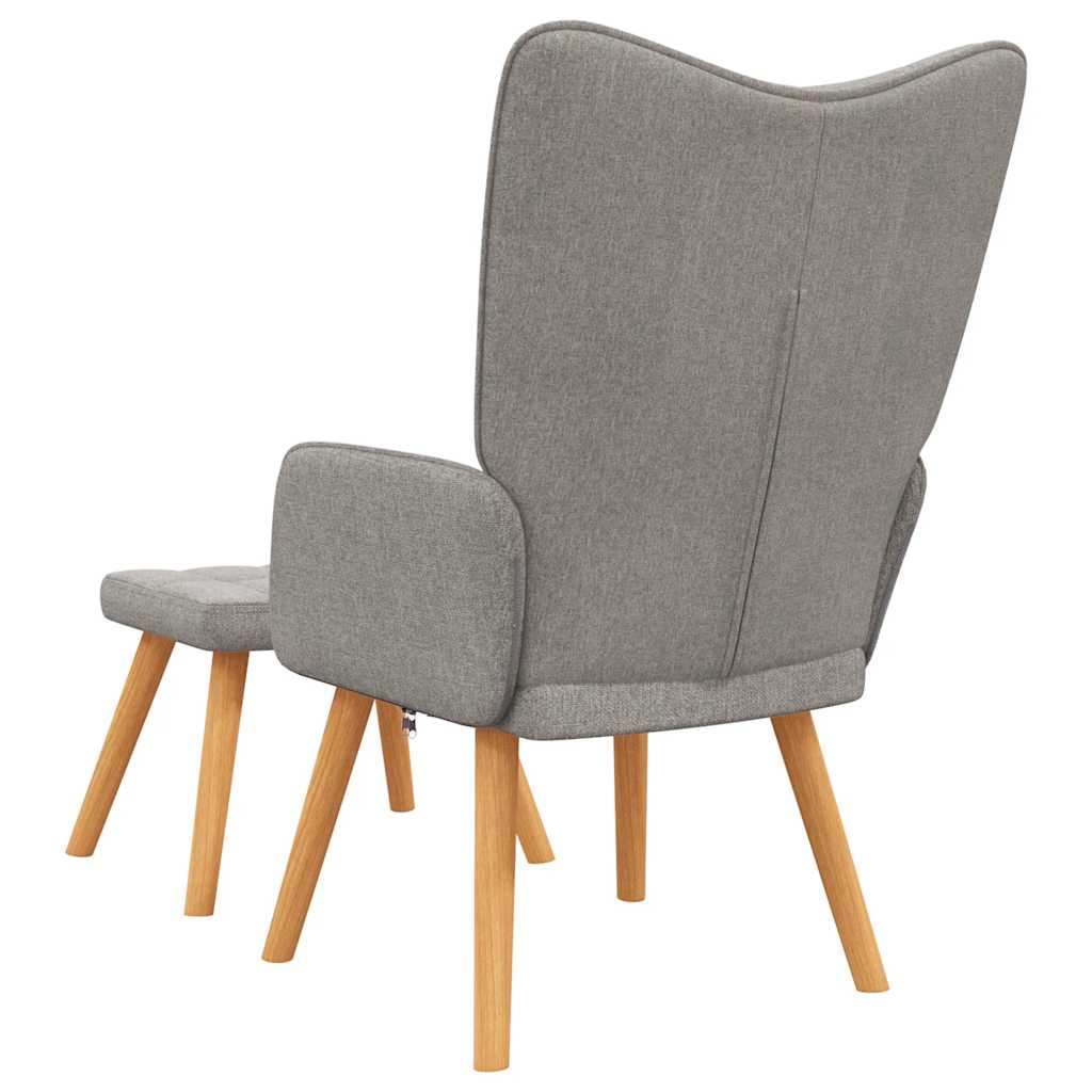 Relaxstoel met voetenbank stof taupe is nu te koop bij PeponiXL, paradijselijk wonen!