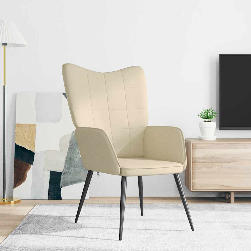 Relaxstoel stof crèmekleurig is nu te koop bij PeponiXL, paradijselijk wonen!