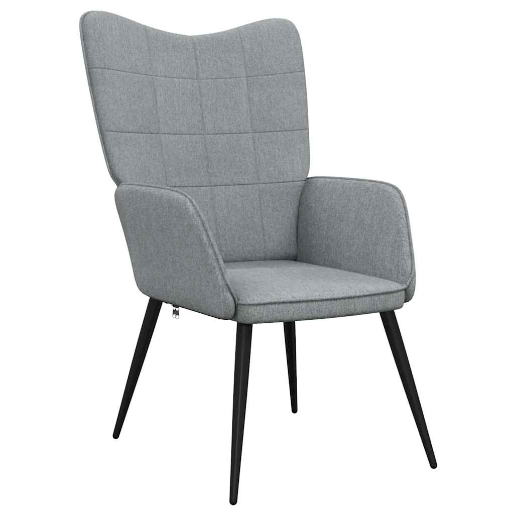 Relaxstoel met voetenbank stof lichtgrijs is nu te koop bij PeponiXL, paradijselijk wonen!