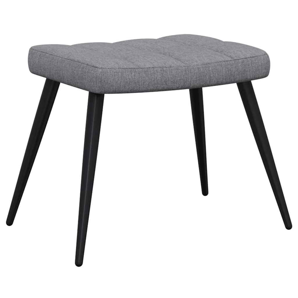 Relaxstoel met voetenbank stof lichtgrijs is nu te koop bij PeponiXL, paradijselijk wonen!