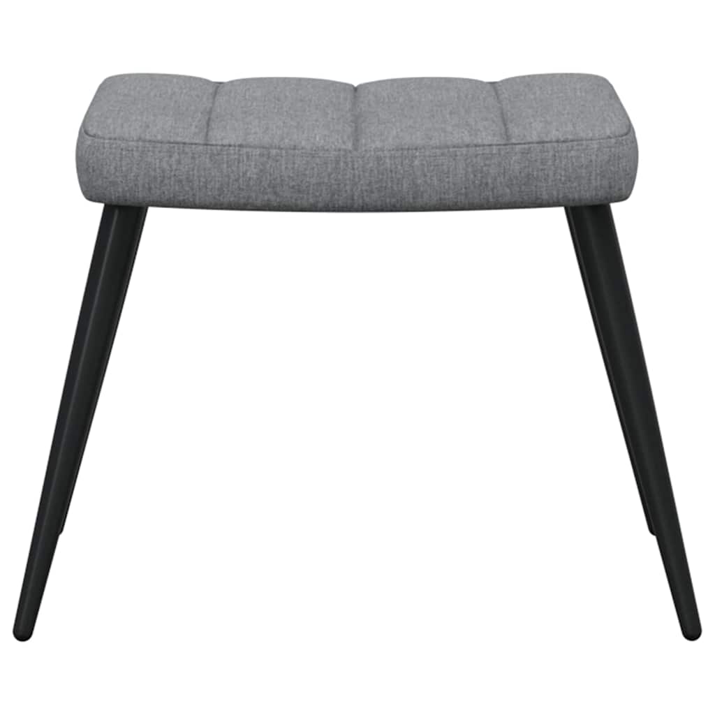 Relaxstoel met voetenbank stof lichtgrijs is nu te koop bij PeponiXL, paradijselijk wonen!