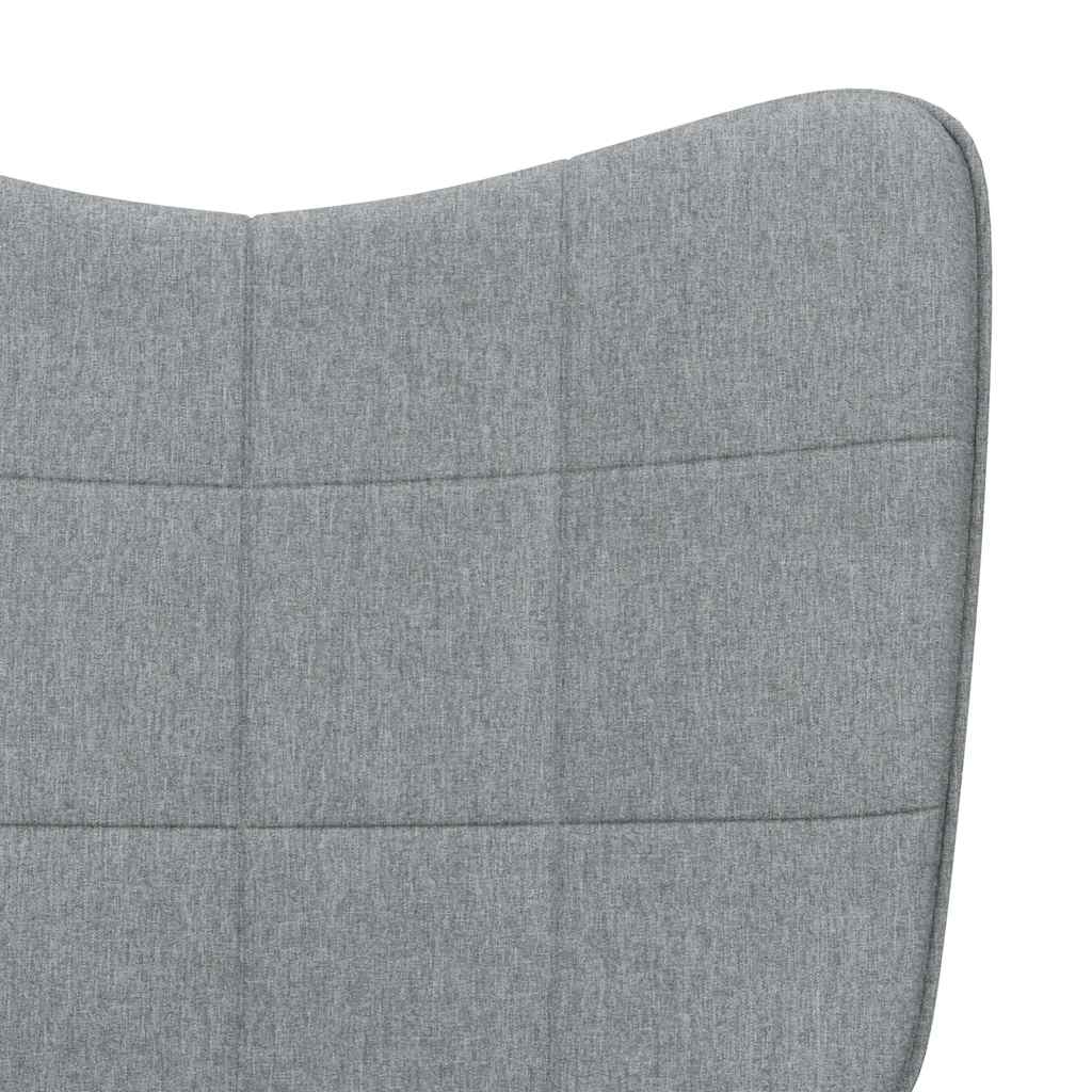 Relaxstoel met voetenbank stof lichtgrijs is nu te koop bij PeponiXL, paradijselijk wonen!