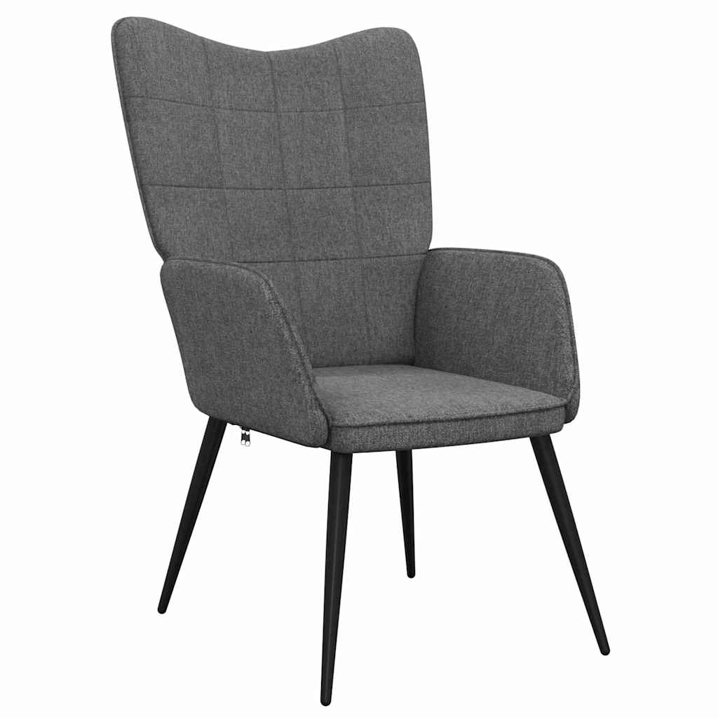 Relaxstoel met voetenbank stof donkergrijs is nu te koop bij PeponiXL, paradijselijk wonen!
