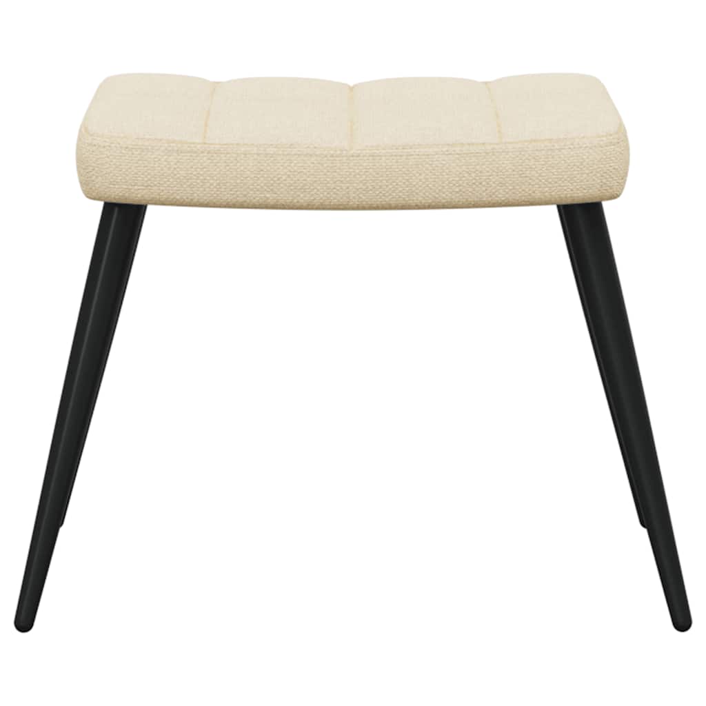 Relaxstoel met voetenbank stof crèmekleurig is nu te koop bij PeponiXL, paradijselijk wonen!