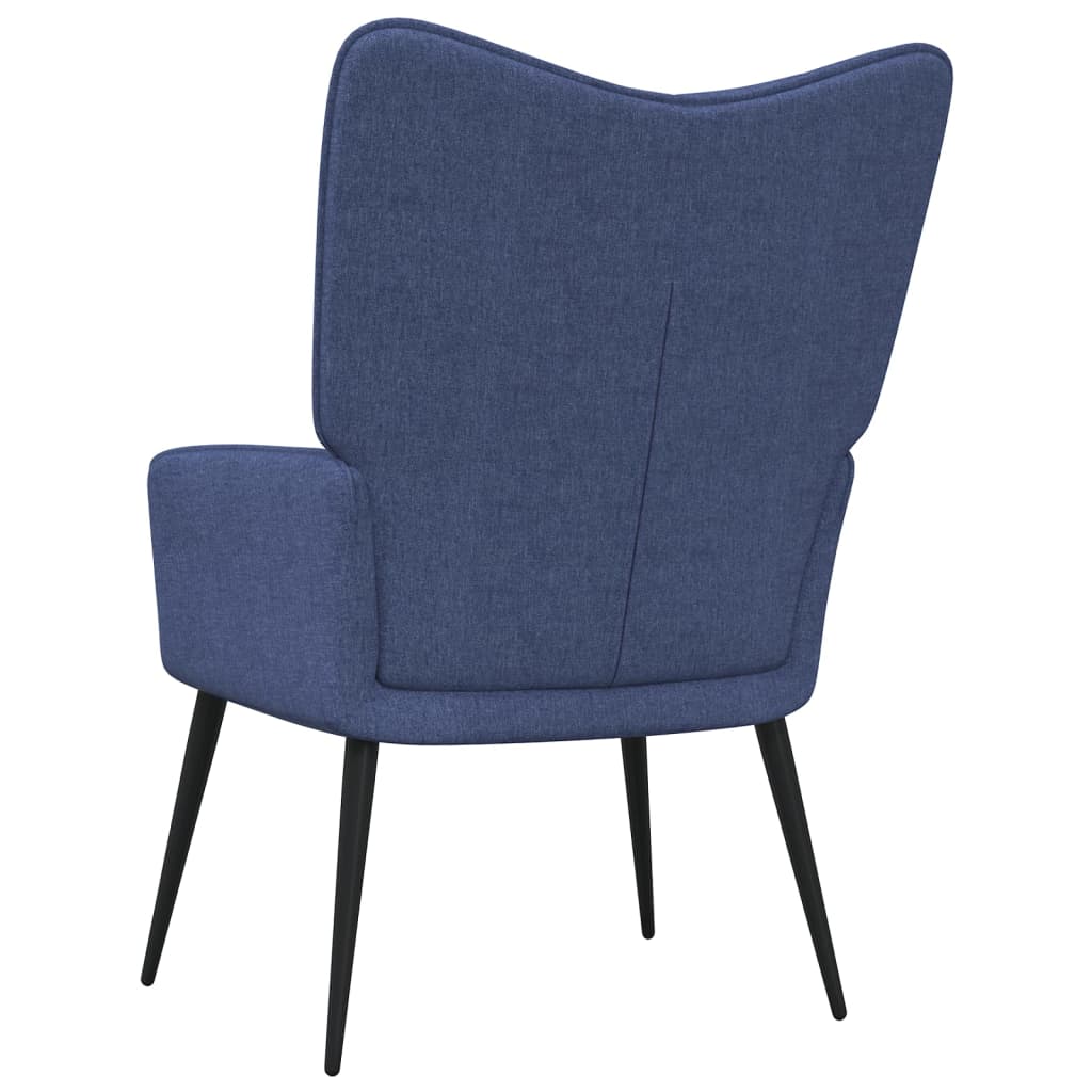 Relaxstoel met voetenbank stof blauw is nu te koop bij PeponiXL, paradijselijk wonen!
