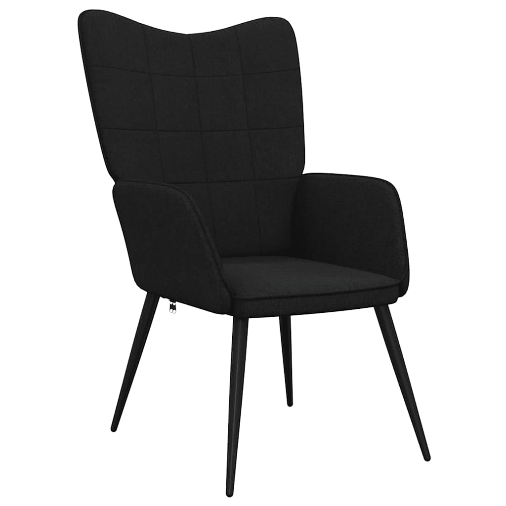Relaxstoel met voetenbank stof zwart is nu te koop bij PeponiXL, paradijselijk wonen!