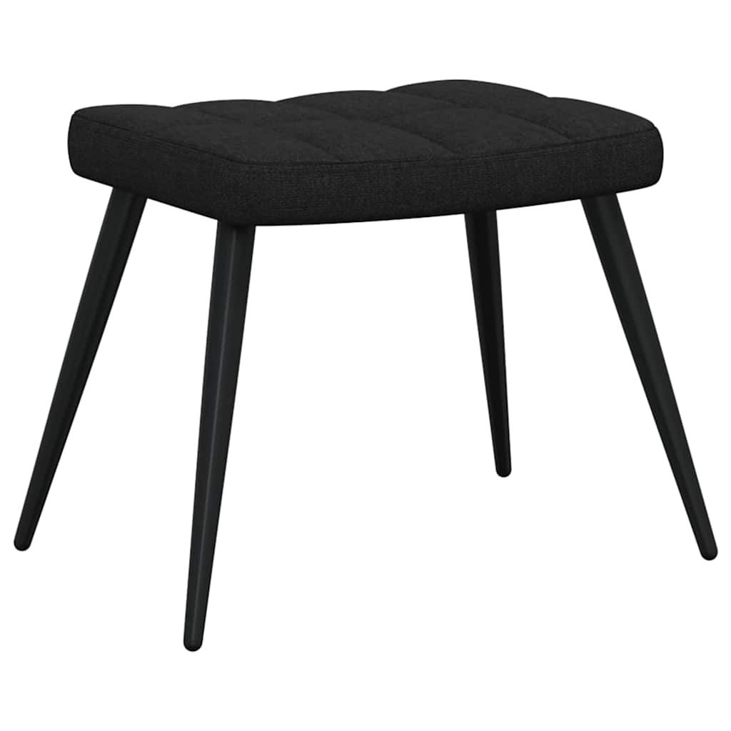 Relaxstoel met voetenbank stof zwart is nu te koop bij PeponiXL, paradijselijk wonen!