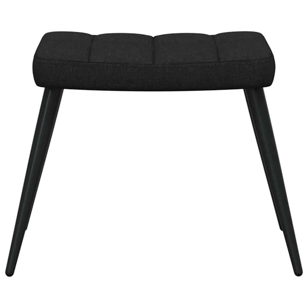 Relaxstoel met voetenbank stof zwart is nu te koop bij PeponiXL, paradijselijk wonen!