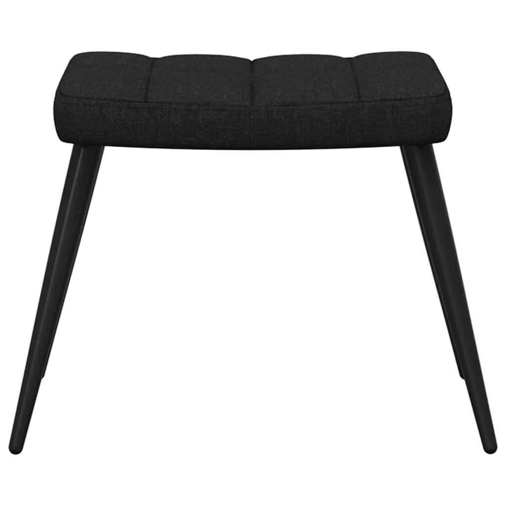 Relaxstoel met voetenbank stof zwart is nu te koop bij PeponiXL, paradijselijk wonen!