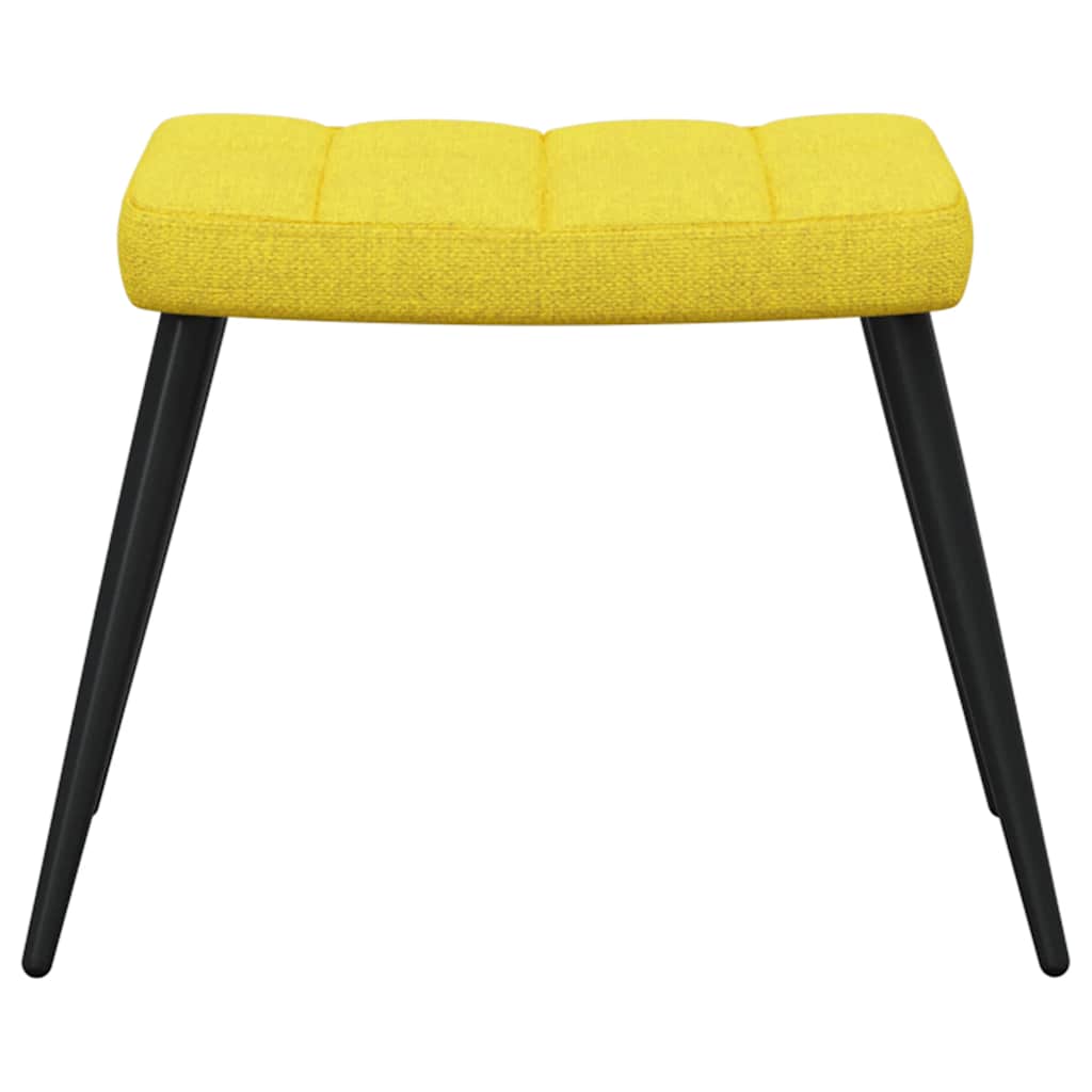 Relaxstoel met voetenbank stof mosterdgeel is nu te koop bij PeponiXL, paradijselijk wonen!