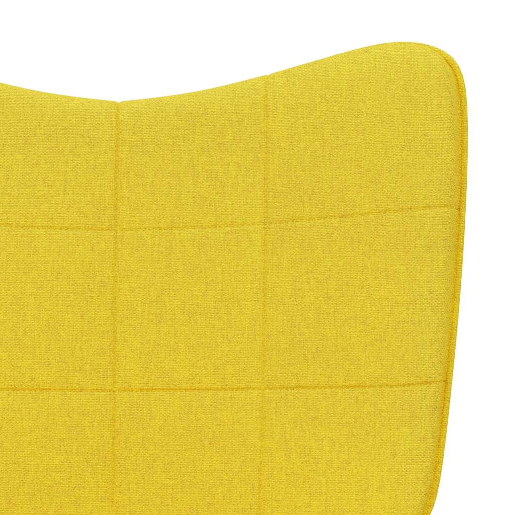 Relaxstoel met voetenbank stof mosterdgeel is nu te koop bij PeponiXL, paradijselijk wonen!