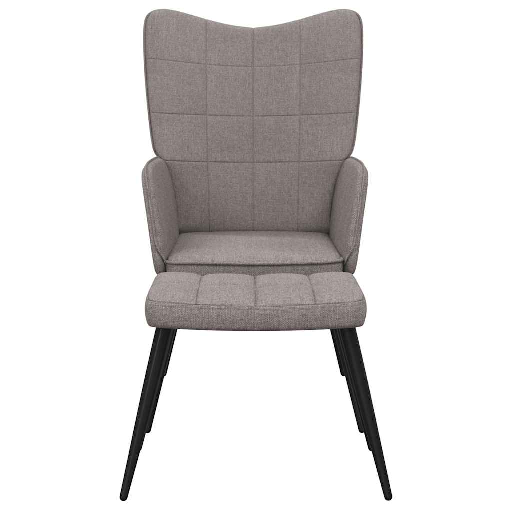 Relaxstoel met voetenbank stof taupe is nu te koop bij PeponiXL, paradijselijk wonen!