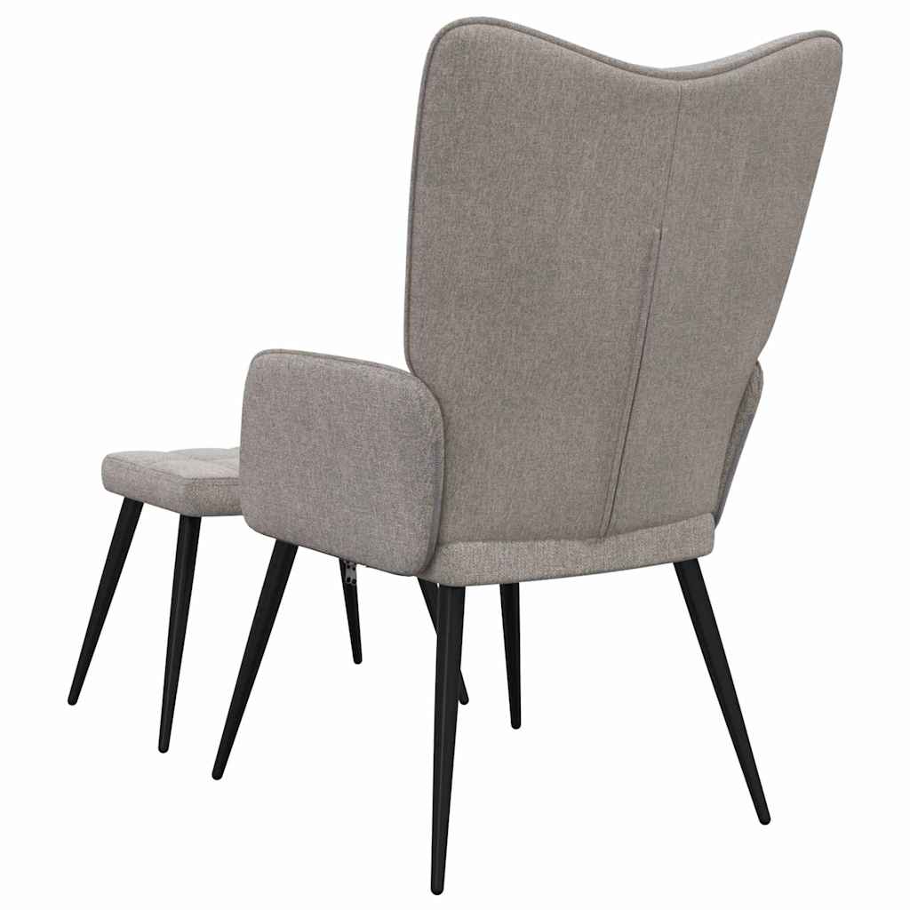 Relaxstoel met voetenbank stof taupe is nu te koop bij PeponiXL, paradijselijk wonen!