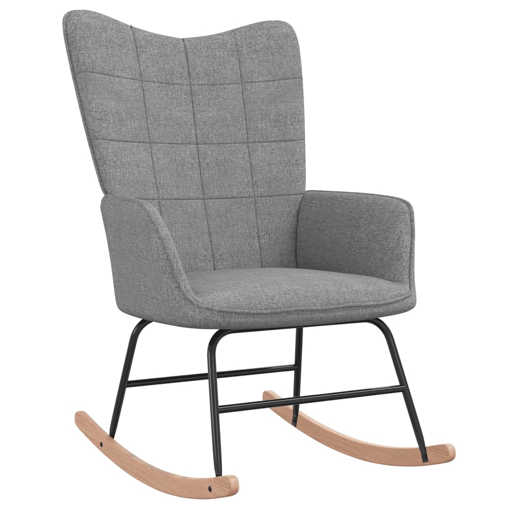 Schommelstoel stof lichtgrijs is nu te koop bij PeponiXL, paradijselijk wonen!
