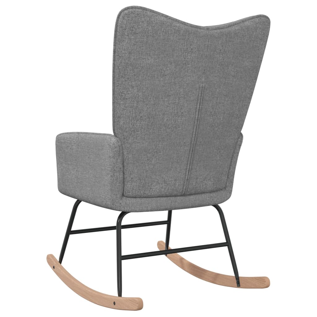 Schommelstoel stof lichtgrijs is nu te koop bij PeponiXL, paradijselijk wonen!