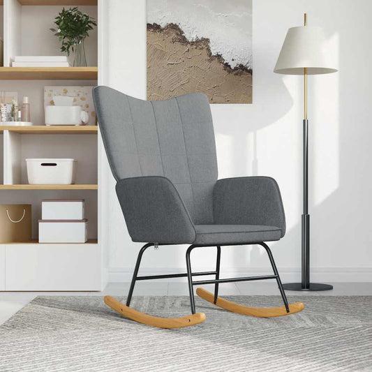 Schommelstoel stof lichtgrijs is nu te koop bij PeponiXL, paradijselijk wonen!