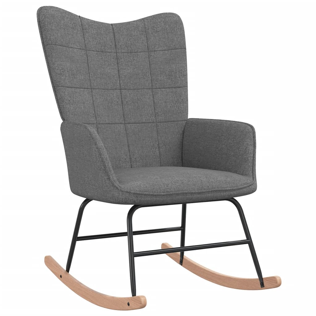 Schommelstoel stof donkergrijs is nu te koop bij PeponiXL, paradijselijk wonen!