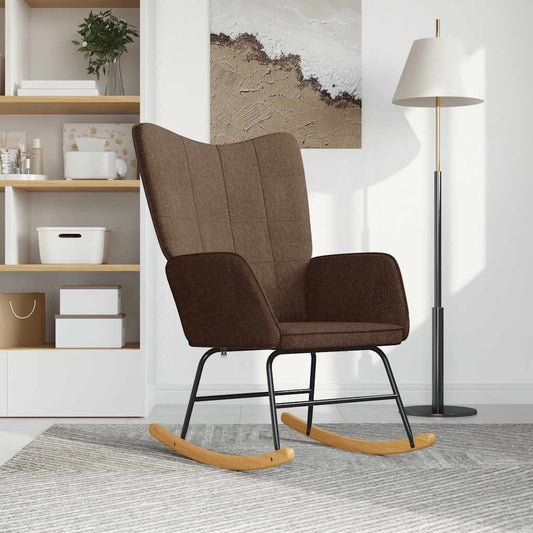 Schommelstoel stof bruin is nu te koop bij PeponiXL, paradijselijk wonen!