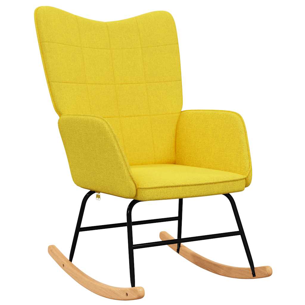 Schommelstoel stof mosterdgeel is nu te koop bij PeponiXL, paradijselijk wonen!