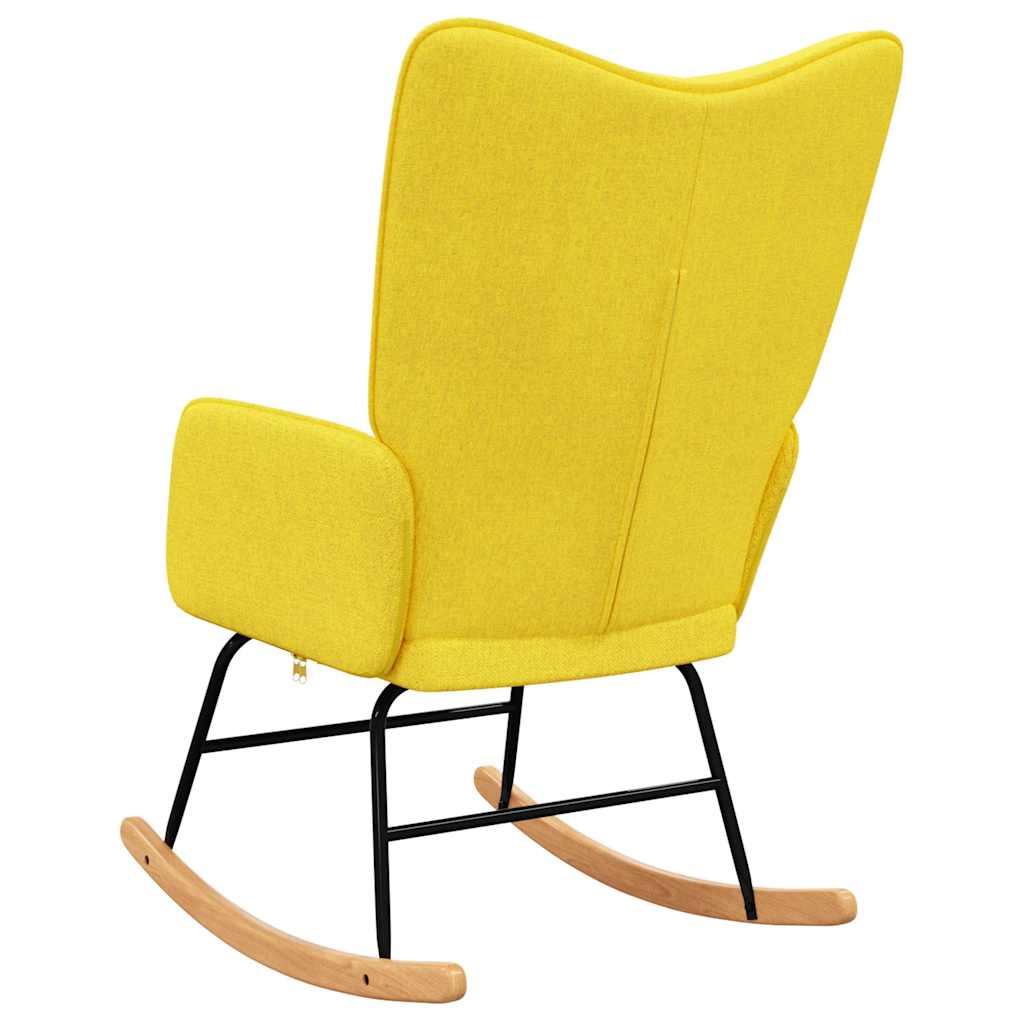 Schommelstoel stof mosterdgeel is nu te koop bij PeponiXL, paradijselijk wonen!