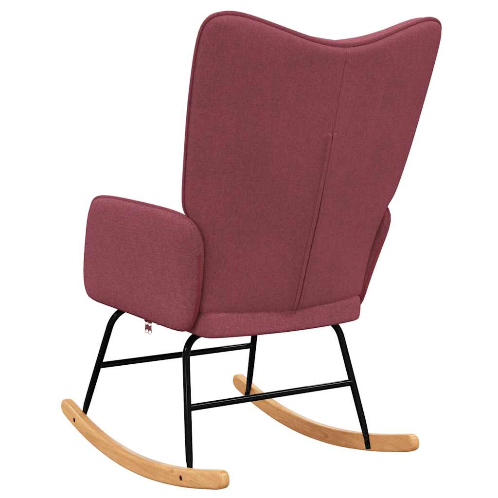 Schommelstoel stof wijnrood is nu te koop bij PeponiXL, paradijselijk wonen!