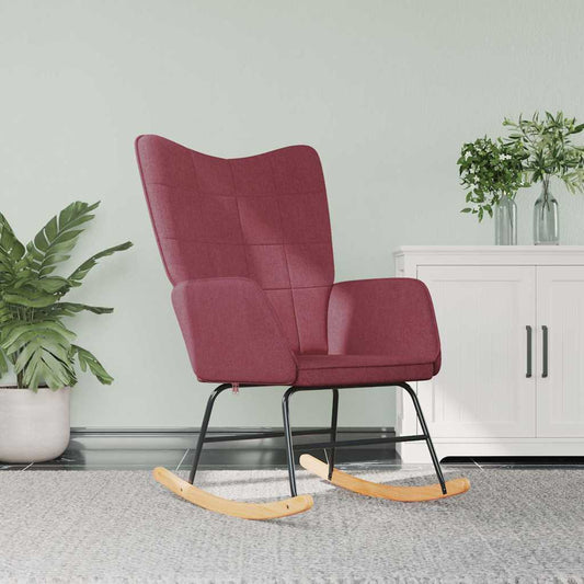 Schommelstoel stof wijnrood is nu te koop bij PeponiXL, paradijselijk wonen!