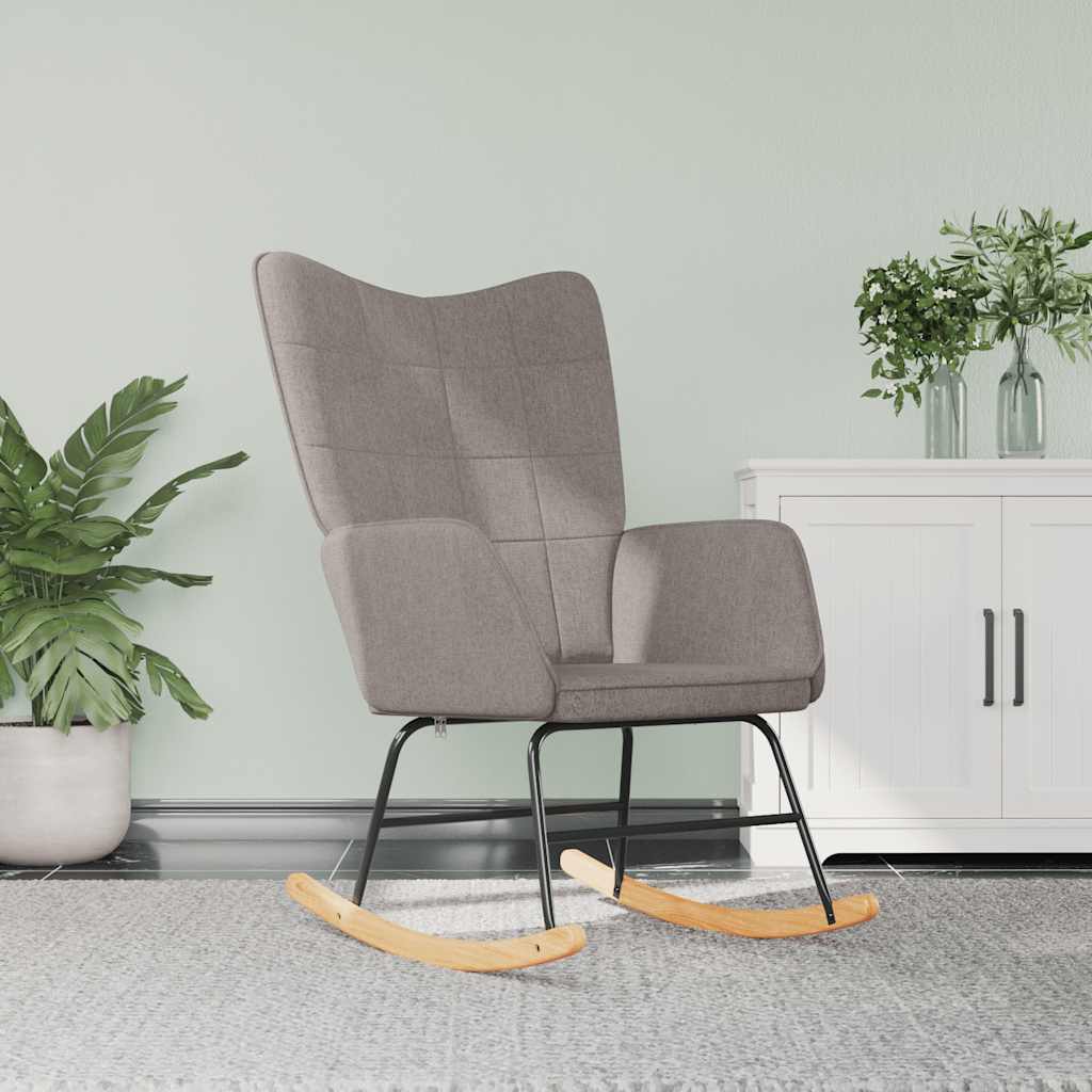 Schommelstoel stof taupe is nu te koop bij PeponiXL, paradijselijk wonen!