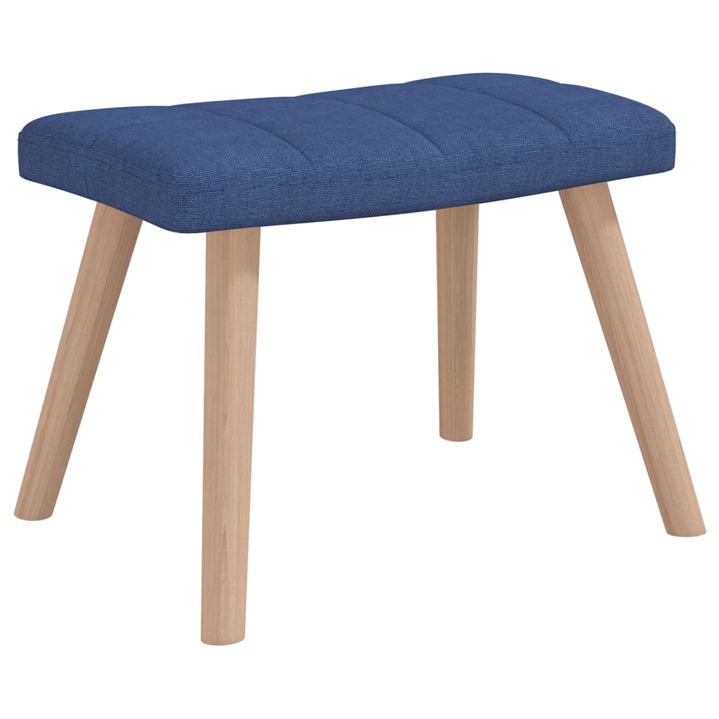 Schommelstoel met voetenbank stof blauw is nu te koop bij PeponiXL, paradijselijk wonen!