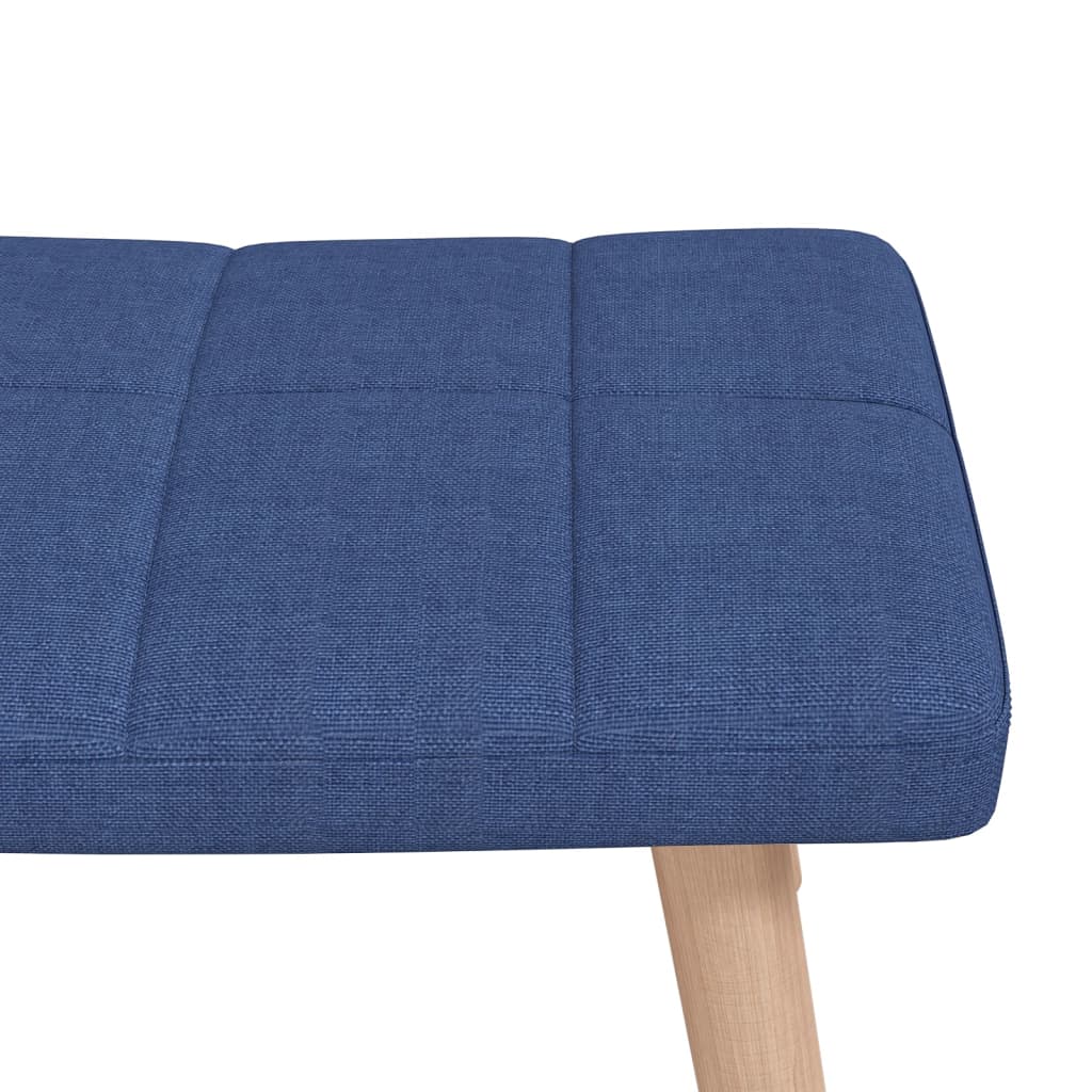 Schommelstoel met voetenbank stof blauw is nu te koop bij PeponiXL, paradijselijk wonen!
