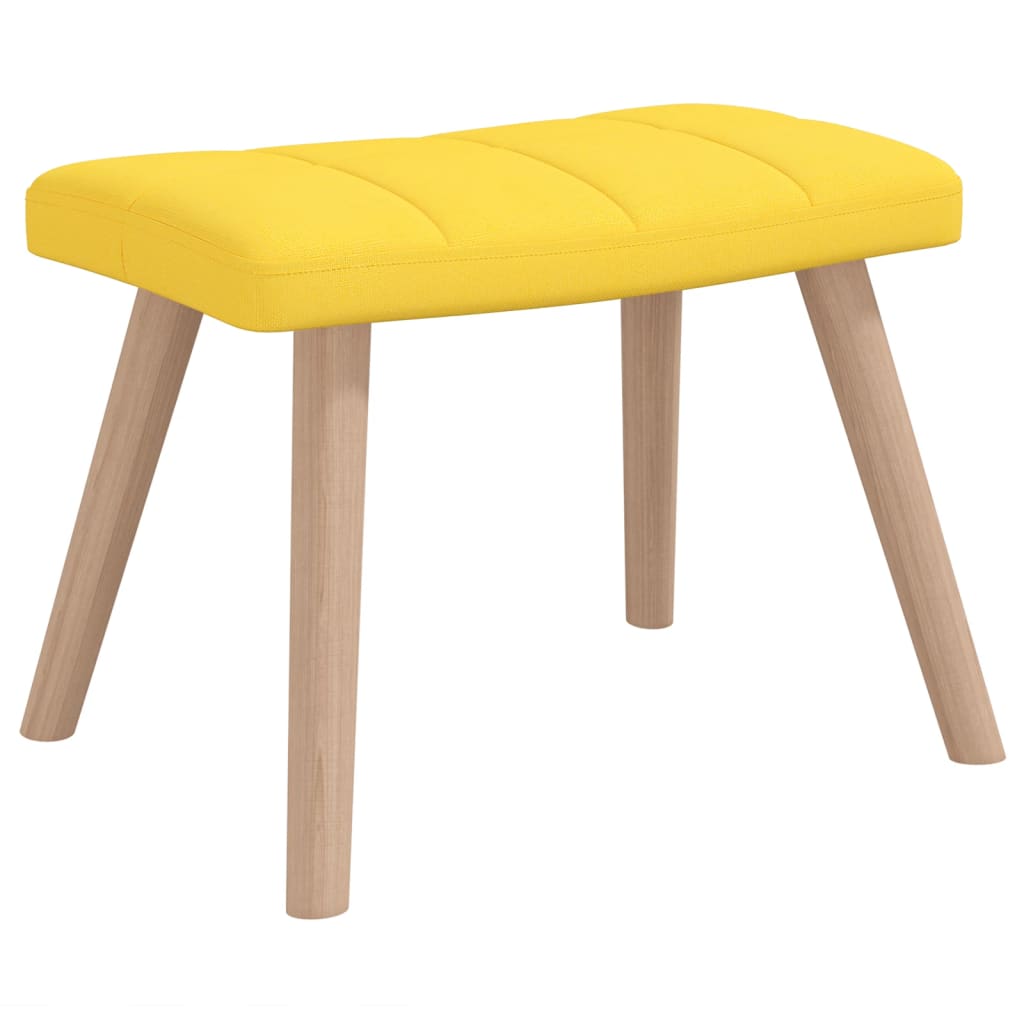 Schommelstoel met voetenbank stof mosterdgeel is nu te koop bij PeponiXL, paradijselijk wonen!