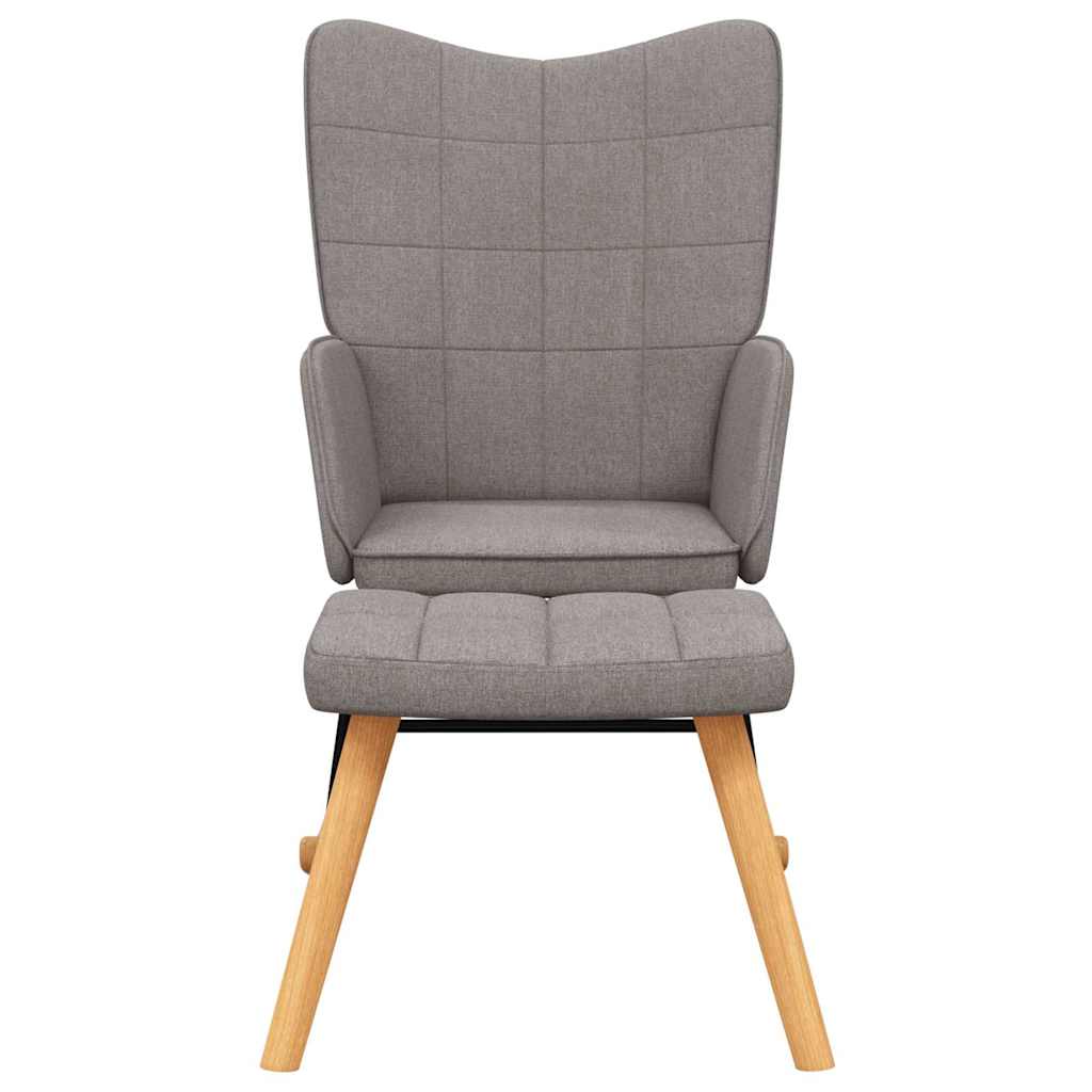 Schommelstoel met voetenbank stof taupe is nu te koop bij PeponiXL, paradijselijk wonen!