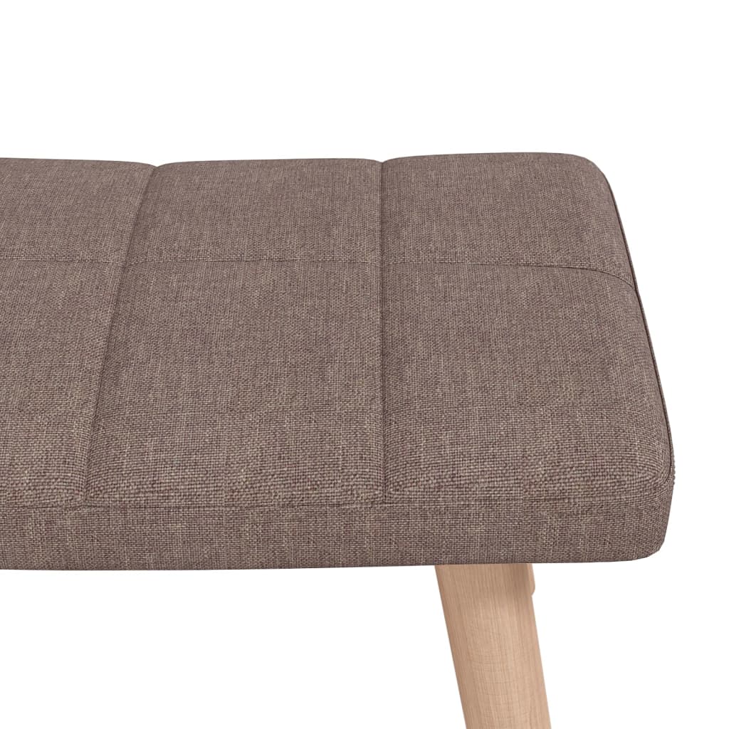Schommelstoel met voetenbank stof taupe is nu te koop bij PeponiXL, paradijselijk wonen!