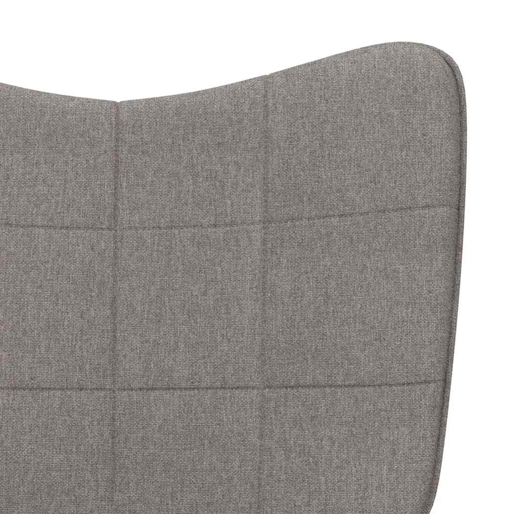 Schommelstoel met voetenbank stof taupe is nu te koop bij PeponiXL, paradijselijk wonen!