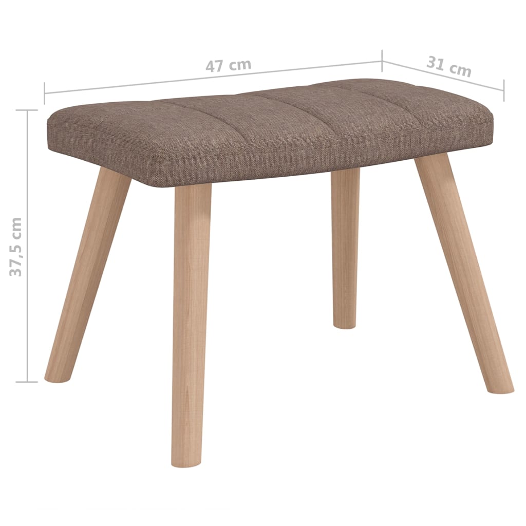 Schommelstoel met voetenbank stof taupe is nu te koop bij PeponiXL, paradijselijk wonen!